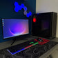 ATech Cyclone 7 Gaming PC Bundle – Intel Core i7 | GTX1030 GPU | 16GB RAM | 1TB HDD | 240GB SSD | Black Glass RGB 4 Fan Gaming Case | WiFi | Win 11 Pro | 21.5” 1080 Monitor | RGB Gaming Keyboard/Mouse Bundle