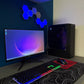 ATech Cyclone 5 Gaming PC Bundle – Intel Core i5 | GTX1030 GPU | 16GB RAM | 1TB HDD | 240GB SSD | Black Glass RGB 4 Fan Gaming Case | WiFi | Win 11 Pro | 21.5” 1080 Monitor | RGB Gaming Keyboard/Mouse Bundle