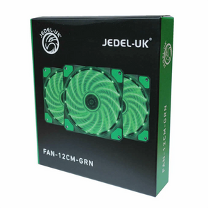 Jedel 120MM Green LED Fans 3/4pin